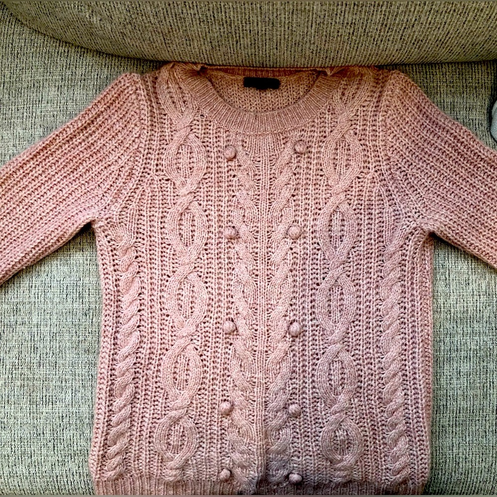 Jcrew Pom Pom cashmere sweater